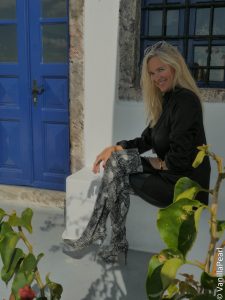 Christina in Santorini